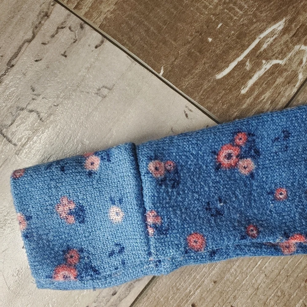 Daisy Fuentes Blue & Pink Floral Matching Pajama PJ Set Toddler Girl Size 3T EUC